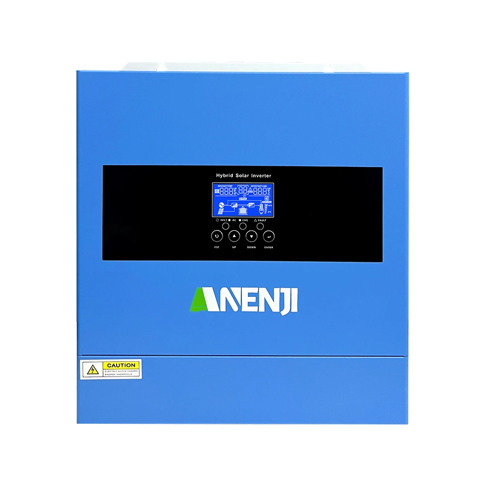 Anenji 4.2W 24V Hybrid Solar Inverter On grid Off grid Inverter with WIFI 120A MPPT Dual Outputs