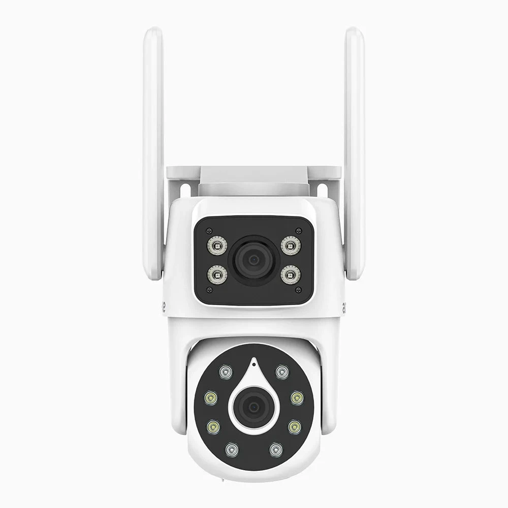 WCD400 - 4MP Wireless Outdoor Dual-Lens WiFi Security Camera, 2.4G/5G Dual-Band WiFi, 350° Pan & 90° Tilt, Dual-Light Night Vision, Motion Detection, Two-Way Audio, Cloud & Max. 256 GB Local Storage,…