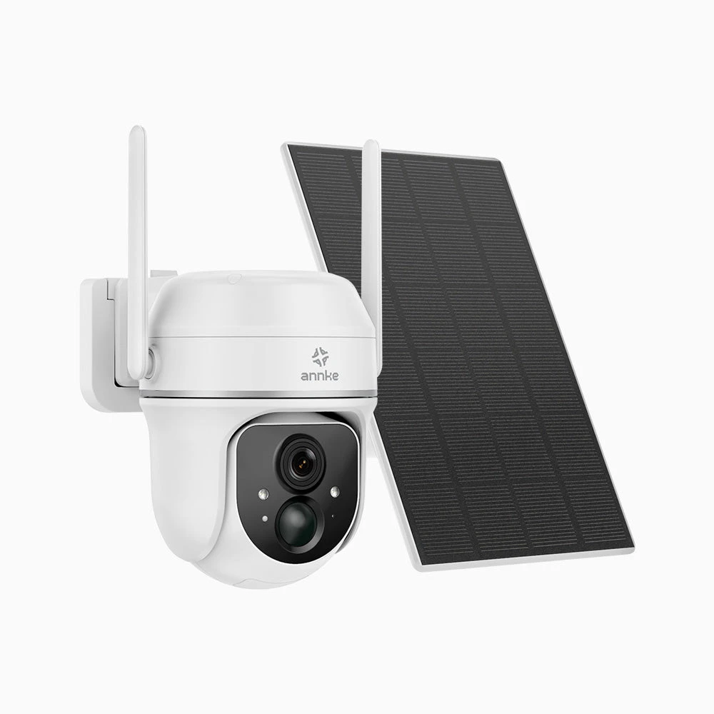 WB300 - 3MP Wireless Outdoor Battery Security Camera, 9000mAh Rechargeable Battery & Solar Powered, Siren & Strobe Alarm, 355° Pan & 90° Tilt, Two-Way Audio, Cloud & Max. 128 GB Local Storage, Works…