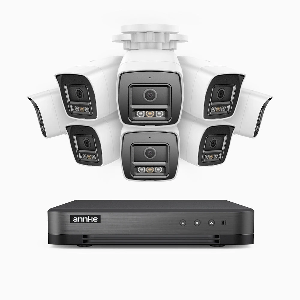 H800 - 4K 8 Channel 8 Cameras PoE Security CCTV System, Human & Vehicle Detection, EXIR 2.0 Night Vision, Built-in Micphone, RTSP Supported
