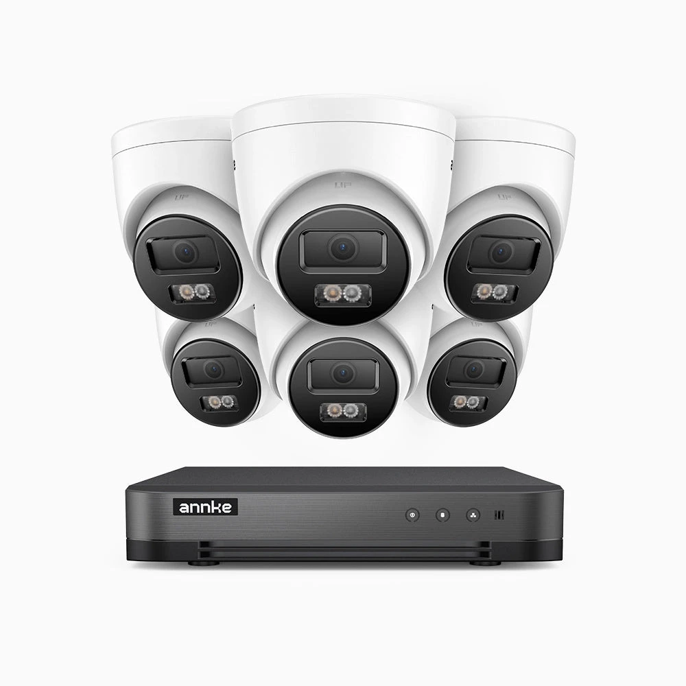 H800 - 4K 8 Channel 6 Cameras PoE Security CCTV System, Human & Vehicle Detection, Colour & IR Night Vision, Built-in Micphone, RTSP Supported